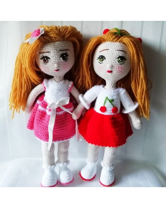 Girl Toy Amigurumi, Doll for Kids, Amigurumi Doll, Crochet Doll, 100% Organic Syrian Handmade Soft Amigurumi Toy, Amigurumi Sleeping Friend
