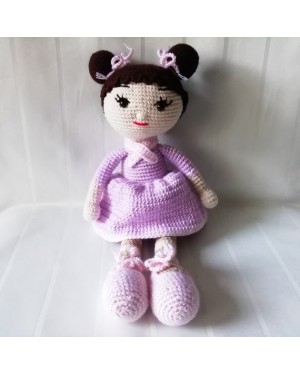 Amigurumi Ballerina, Doll for Kids, Amigurumi Doll, Crochet Doll, 100% Organic Syrian Handmade Soft Amigurumi Toy, Amigurumi Sleeping Friend
