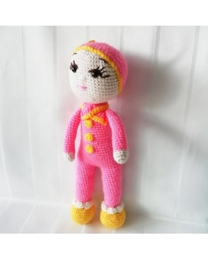 Girl Toy Amigurumi, Doll for Kids, Amigurumi Doll, Crochet Doll, 100% Organic Syrian Handmade Soft Amigurumi Toy, Amigurumi Sleeping Friend