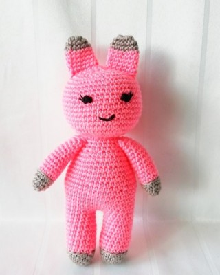 Sevimli Mini Ayı, Çocuklar İçin Bebek, Amigurumi Bebek, Örgü Bebek, %100 Organik El Yapımı Yumuşak Amigurumi Oyuncak, Amigurumi Uyku Arkadaşı