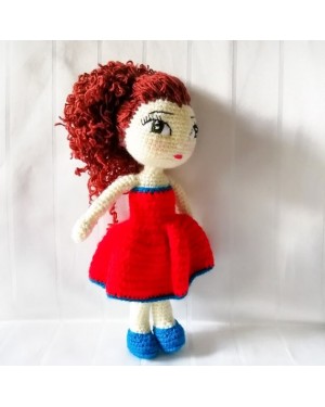 Girl Toy Amigurumi, Doll for Kids, Amigurumi Doll, Crochet Doll, 100% Organic Syrian Handmade Soft Amigurumi Toy, Amigurumi Sleeping Friend