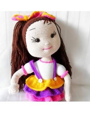 Large Amigurumi Girl, Doll for Kids, Amigurumi Doll, Crochet Doll, 100% Organic Syrian Handmade Soft Amigurumi Toy, Amigurumi Sleeping Friend