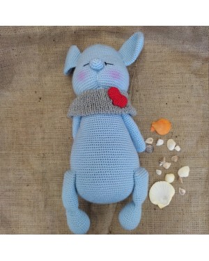 Amigurumi Rabbit Crochet Toy, Doll for Kids, Amigurumi Doll, Crochet Doll, 100% Organic Syrian Handmade Soft Amigurumi Toy, Amigurumi Sleeping Friend