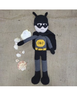 Amigurumi Batman Crochet Toy, Doll for Kids, Amigurumi Doll, Crochet Doll, 100% Organic Syrian Handmade Soft Amigurumi Toy, Amigurumi Sleeping Friend