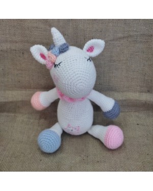 Amigurumi Unicorn Crochet Toy, Doll for Kids, Amigurumi Doll, Crochet Doll, 100% Organic Syrian Handmade Soft Amigurumi Toy, Amigurumi Sleeping Friend