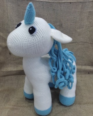 Unicorn Oyuncak, Çocuklar İçin Bebek, Amigurumi Bebek, Örgü Bebek, %100 Organik El Yapımı Yumuşak Amigurumi Oyuncak, Amigurumi Uyku Arkadaşı
