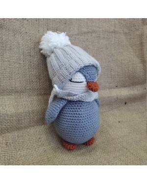 Amigurumi Penguin Toy Crochet Toy, Doll for Kids, Amigurumi Doll, Crochet Doll, 100% Organic Syrian Handmade Soft Amigurumi Toy, Amigurumi Sleeping Friend