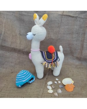 Amigurumi Llama Crochet Toy, Doll for Kids, Amigurumi Doll, Crochet Doll, 100% Organic Syrian Handmade Soft Amigurumi Toy, Amigurumi Sleeping Friend