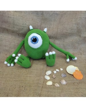 Tek Gözlü Canavar Oyuncak, Çocuklar İçin Bebek, Amigurumi Bebek, Örgü Bebek, %100 Organik El Yapımı Yumuşak Amigurumi Oyuncak, Amigurumi Uyku Arkadaşı