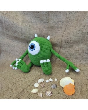 Tek Gözlü Canavar Oyuncak, Çocuklar İçin Bebek, Amigurumi Bebek, Örgü Bebek, %100 Organik El Yapımı Yumuşak Amigurumi Oyuncak, Amigurumi Uyku Arkadaşı