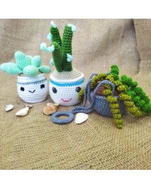 Amigurumi Mini Cute Plant Set, Doll for Kids, Amigurumi Doll, Crochet Doll, 100% Organic Syrian Handmade Soft Amigurumi Toy, Amigurumi Sleeping Friend