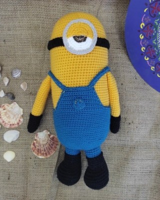 Sevimli Minyon, Çocuklar İçin Bebek, Amigurumi Bebek, Örgü Bebek, %100 Organik El Yapımı Yumuşak Amigurumi Oyuncak, Amigurumi Uyku Arkadaşı