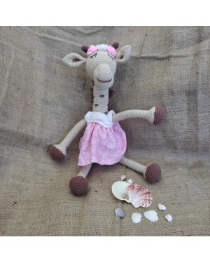 Amigurumi Giraffe Crochet Toy, Doll for Kids, Amigurumi Doll, Crochet Doll, 100% Organic Syrian Handmade Soft Amigurumi Toy, Amigurumi Sleeping Friend