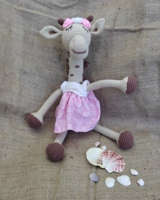 Amigurumi Giraffe Crochet Toy, Doll for Kids, Amigurumi Doll, Crochet Doll, 100% Organic Syrian Handmade Soft Amigurumi Toy, Amigurumi Sleeping Friend