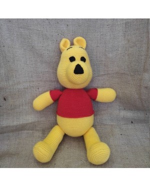 Winnie the Pooh Crochet Toy, Doll for Kids, Amigurumi Doll, Crochet Doll, 100% Organic Syrian Handmade Soft Amigurumi Toy, Amigurumi Sleeping Friend