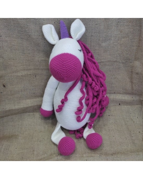 Unicorn Oyuncak, Çocuklar İçin Bebek, Amigurumi Bebek, Örgü Bebek, %100 Organik El Yapımı Yumuşak Amigurumi Oyuncak, Amigurumi Uyku Arkadaşı