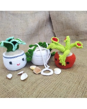 Amigurumi Mini Cute Plant Set, Doll for Kids, Amigurumi Doll, Crochet Doll, 100% Organic Syrian Handmade Soft Amigurumi Toy, Amigurumi Sleeping Friend