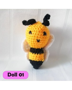 Amigurumi Bee Crochet Toy, Doll for Kids, Amigurumi Doll, Crochet Doll, 100% Organic Syrian Handmade Soft Amigurumi Toy, Amigurumi Sleeping Friend