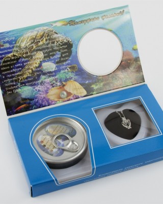 قلادة لؤلؤ حقيقي في صدفة - قلادة القدر الفريدة