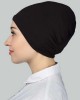 Ready Practical Snap-on Elastic Hijab Bonnet - Black