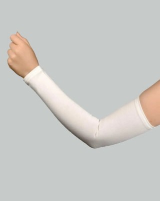 كم تكملة الحجاب القطني, معاصم يدين قطنية - مكملات الحجاب, معصم قطني تكملة حجاب, معصم قطني بديل الأكمام, أبيض كريمي