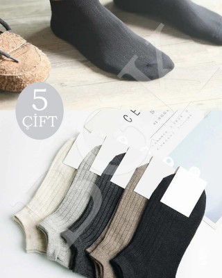Unisex 5-Piece Summer Colorful Socks - First Quality Cotton, Hygienic, and Soft