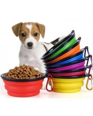 Foldable Cat Dog Food Water Bowl - Pet Portable Bowl