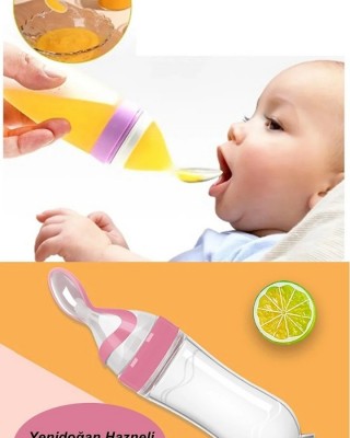 Yeni Doğan Besleme Aparatı - Kaşık Tipi Sızdırmaz Biberon, Kapaklı Ek Gıda Kaşığı