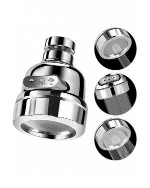 Chrome 3 Function Kitchen Sink Head 360 Degree Swivel Faucet Spout Saver Chrome 3 Function Kitchen Sink Head 360 Degree Swivel Faucet Spout Saver