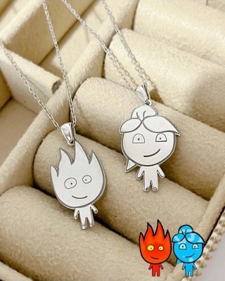 Best Friends Fire And Water DOUBLE Necklace