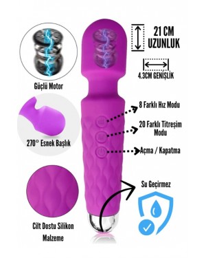 20 Modes Rechargeable Waterproof Vibrating Dildo Vibrator, Massager