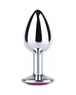 Small Size Anal Plug with Metal Diamond Stone