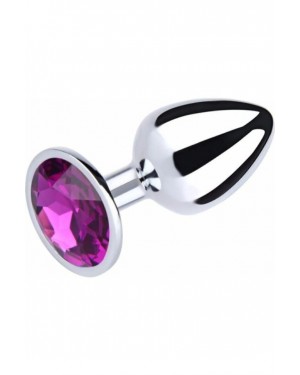 Small Size Anal Plug with Metal Diamond Stone Small Size Anal Plug with Metal Diamond Stone