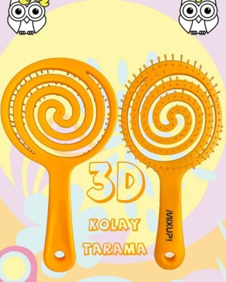 3D Design Soft Touch Hair Brush Lilac Color - Eco-Friendly & Hair Care