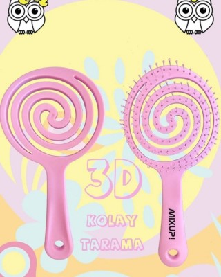 3D Design Soft Touch Hair Brush Lilac Color - Eco-Friendly & Hair Care