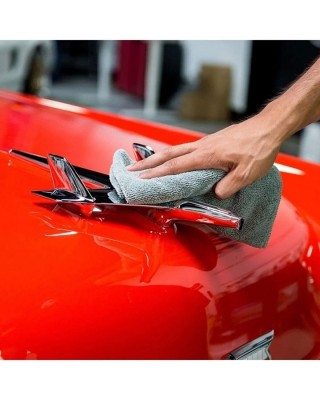 مناشف غسيل السيارات وتجفيف الزجاج, مناشف مصنوعة من الألياف الدقيقة المقاومة للبقع 485غ للمتر المربع, 3 قطع, 40 × 40 سم