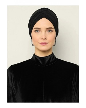 Three-Striped Swim Bonnet, Ready-made Hijab Hijab Bonnet, Black Pool Bonnet Three-Striped Swim Bonnet, Ready-made Hijab Hijab Bonnet, Black Pool Bonnet