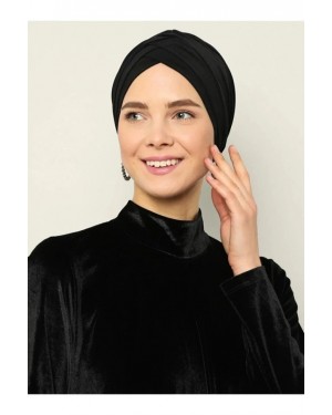 Three-Striped Swim Bonnet, Ready-made Hijab Hijab Bonnet, Black Pool Bonnet Three-Striped Swim Bonnet, Ready-made Hijab Hijab Bonnet, Black Pool Bonnet