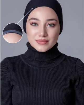 Siyah Likra Kaymayan Bonnet - Tüm Gün Rahat ve Şık Kalın