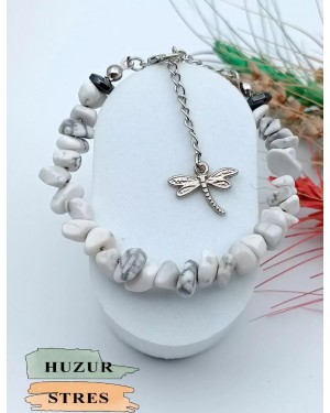 Doğal Taş Havlit Kadın Bileziği - Şifalı Kristaller - Hediye Bilezik