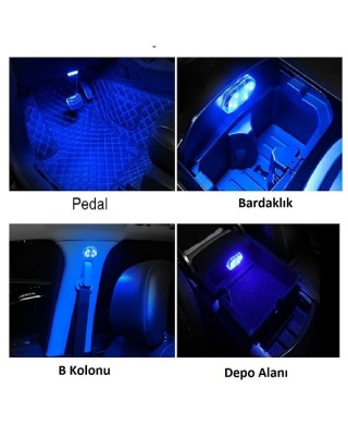  مصباح LED داخلي لاسلكي صغير بمستشعر اللمس داخل السيارة, مصباح LED صغير عالي الجودة بمنفذ USB باللون الأيبض و9 ألوان ضوء مختلفة