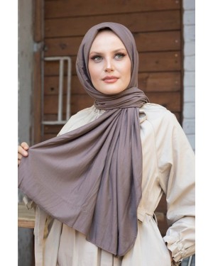 Women's Cotton Combed Cotton Shawl-Hijab in DARK MINK Women's Cotton Combed Cotton Shawl-Hijab in DARK MINK