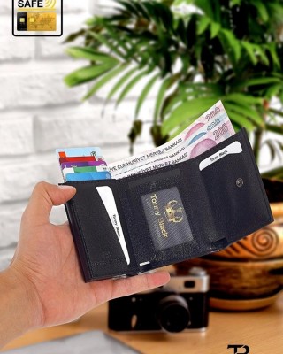 Original Automatic Mechanism Boxed RFID Protection Anti-Theft Wallet