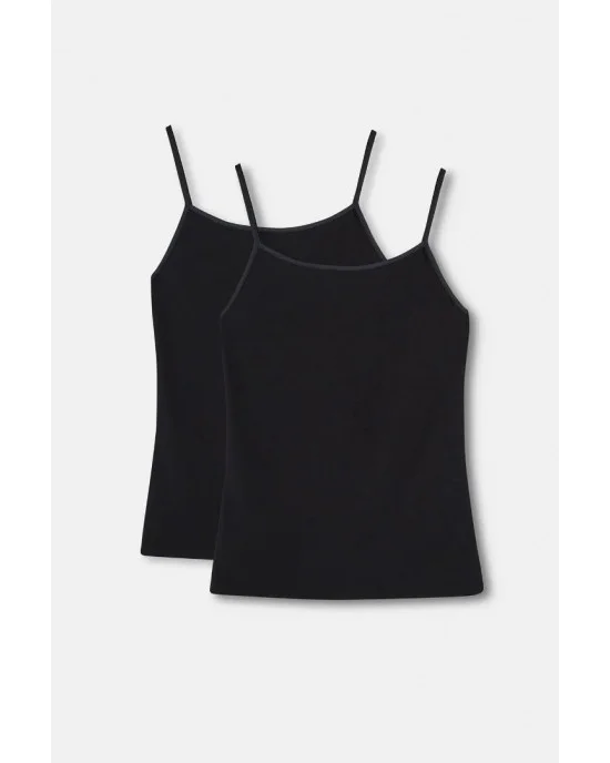 Freedom Knitwear Built-In Bra Shirt - Black in Freedom StayFresh