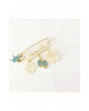 Mashallah Mavi Yazılı Bebek Hediye Rozeti - Yeni Doğanlar için Benzersiz Bir Hatıra Mashallah Mavi Yazılı Bebek Hediye Rozeti - Yeni Doğanlar için Benzersiz Bir Hatıra