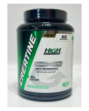 High Nutrition 100% Micronized Creatine Monohydrate - 300 Gr (60 Servings) - Unflavored High Nutrition 100% Micronized Creatine Monohydrate - 300 Gr (60 Servings) - Unflavored