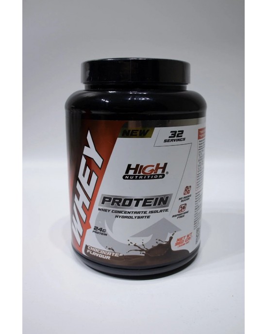 High Nutrition Whey Protein 960 gr Chocolate Flavored Protein Powder - 24g Protein, 32 Serves