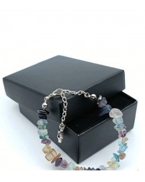 Doğal Taş Mor Düğme Kadın Bilekliği - Kırık Taş - Hediye Bilezik