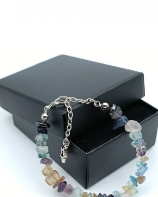 سوار نسائي من حجر الفلوريت الطبيعي ذو اللون الأرجواني الجميل, أساور نسائية هدية لكل المناسبات