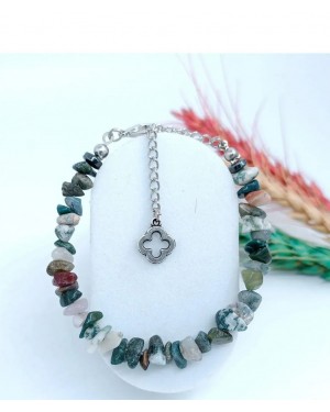 Doğal Taş Hint Akik Bayan Bileziği - Kırık Doğal Taş